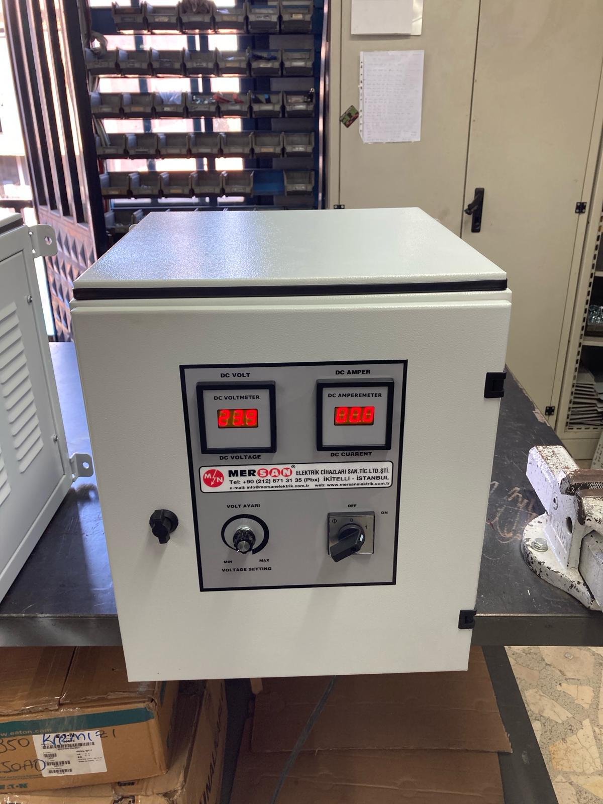 Replace Battery Charge Rectifier (1 Unit) Maker : Mersan Elektrik San.tic.ltd.sti Input Voltage : 230 Acv Output Voltage : 34 Dcv Output Current : 30 DC Amp S/n : 2861 Phase: 2 // Freq : 50hz; 2861; User Uom=unit (1 Unit 24V 30A Battey Charger Rectifier . Input Voltage : 230VAC 2 Ph 50hz