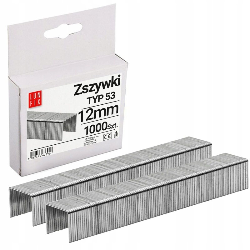 Staples For Staple Gun, Type 53-12 1000PCS/BOX