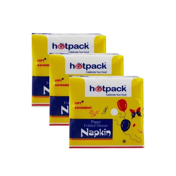 Hotpack/Sanita white lunch napkins, approximately 34 × 34cm, 1,000 pieces