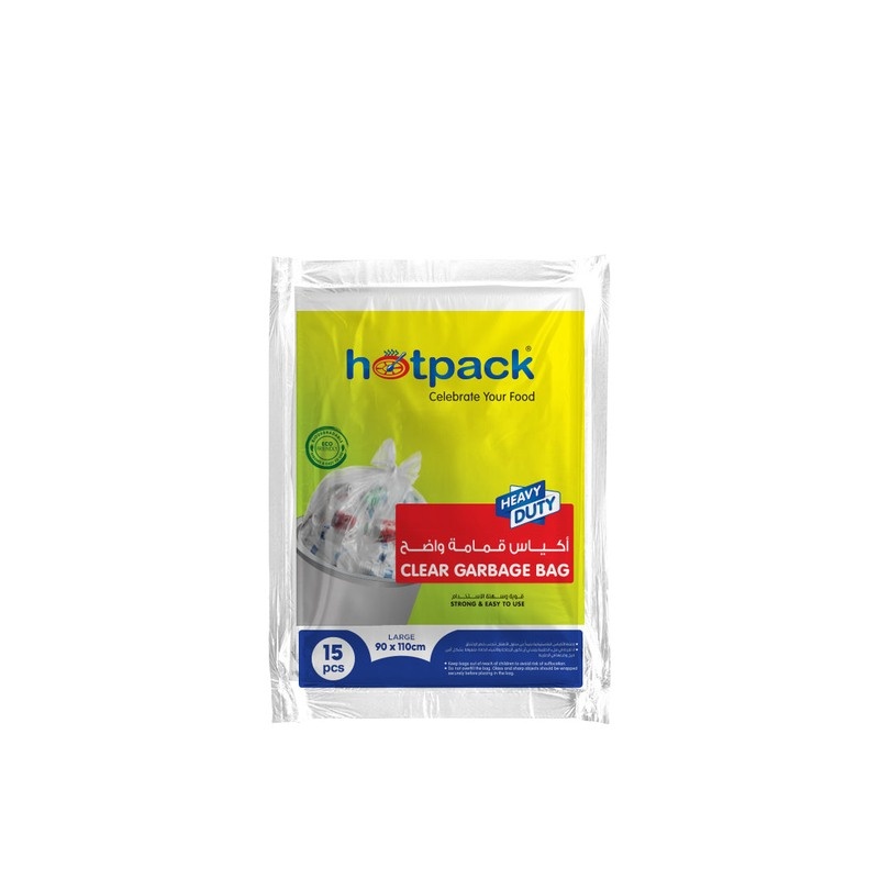 Hotpack/Sanita transparent garbage bags, 70 × 110cm, 100 pieces