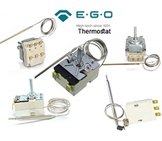 Capillary Thermostat With Knob Range 0 90DEG .c.. 16A/250V, Spdt Part No : 55.13212.690 Brand Ego Europe