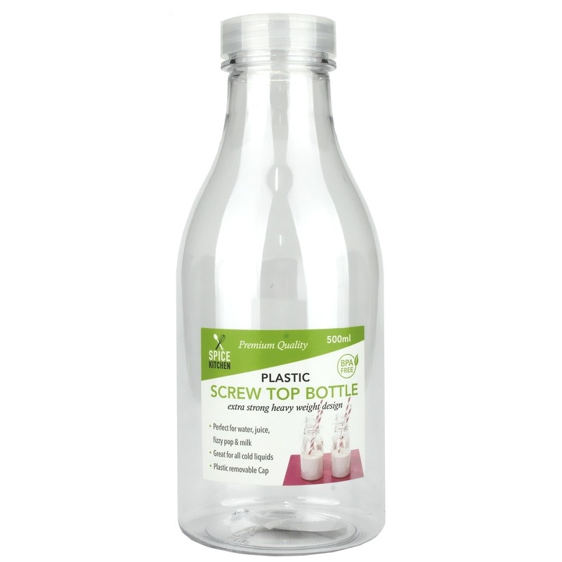 Plastic Bottle 500ml, With Screw Cap