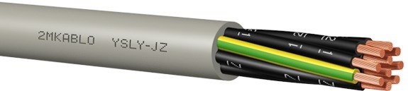 2M Kablo 25Cx1.5mm² YSLY-JZ Unshielded Cable Grey 2M Kablo, Turkey